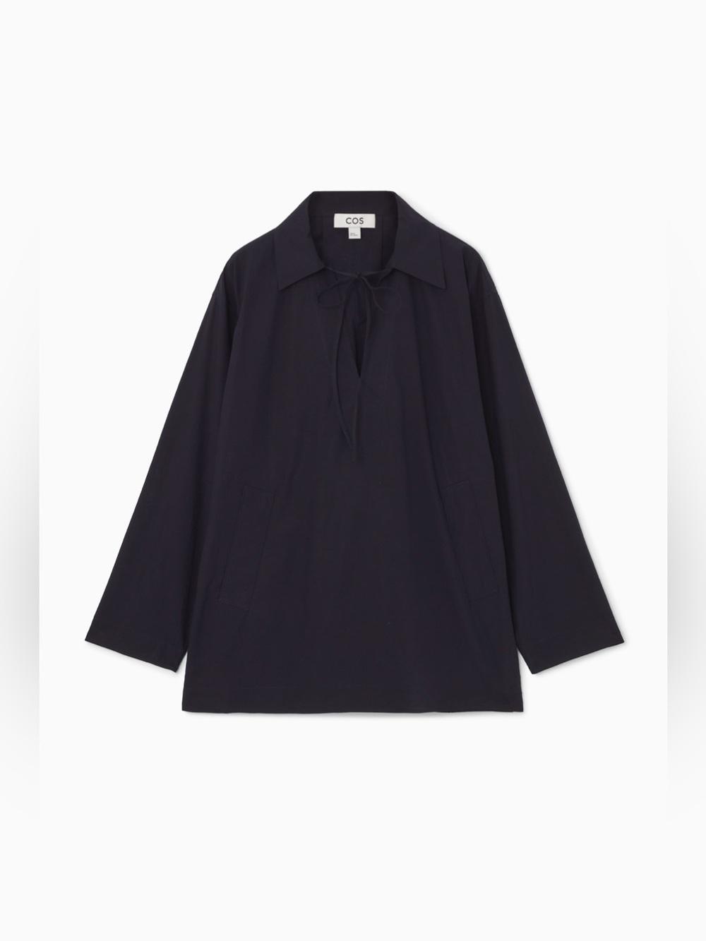 COS TIE-FRONT V-NECK BLOUSE
